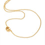 Eloise Gold Plated Sterling Silver Trace Chain With a Fixed Oval Yellow Citrine Quartz Ellipse pendant