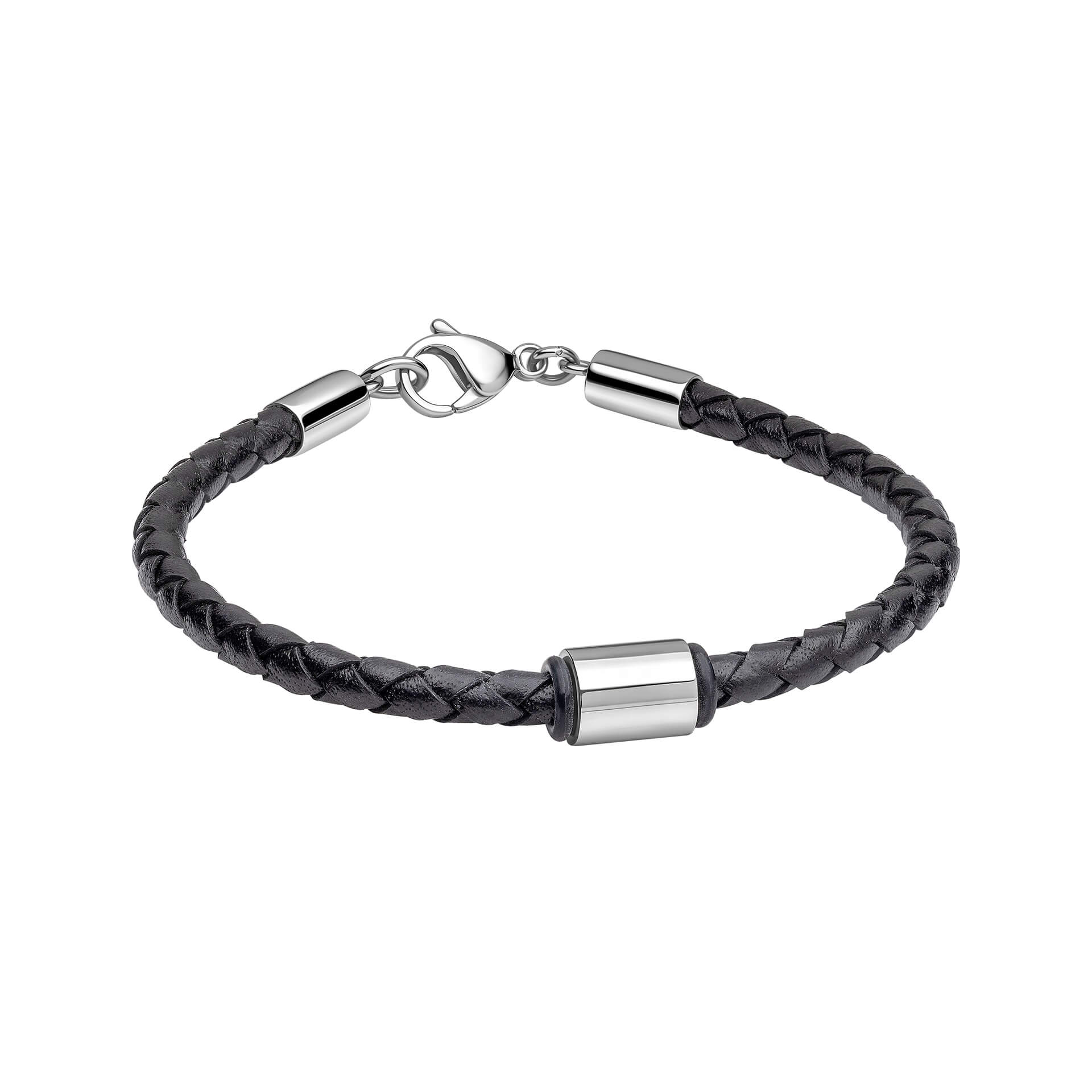 Fred Bennett Father Black Leather Bracelet