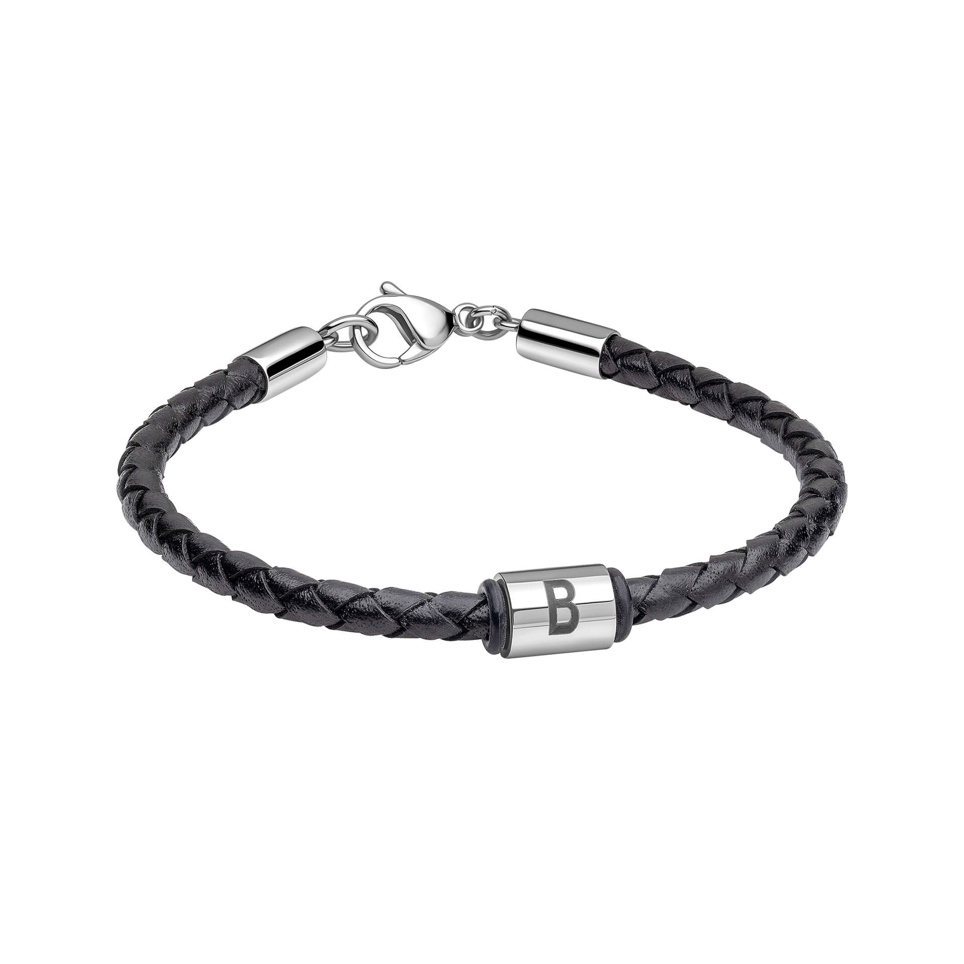 Fred Bennett Father Black Leather Bracelet