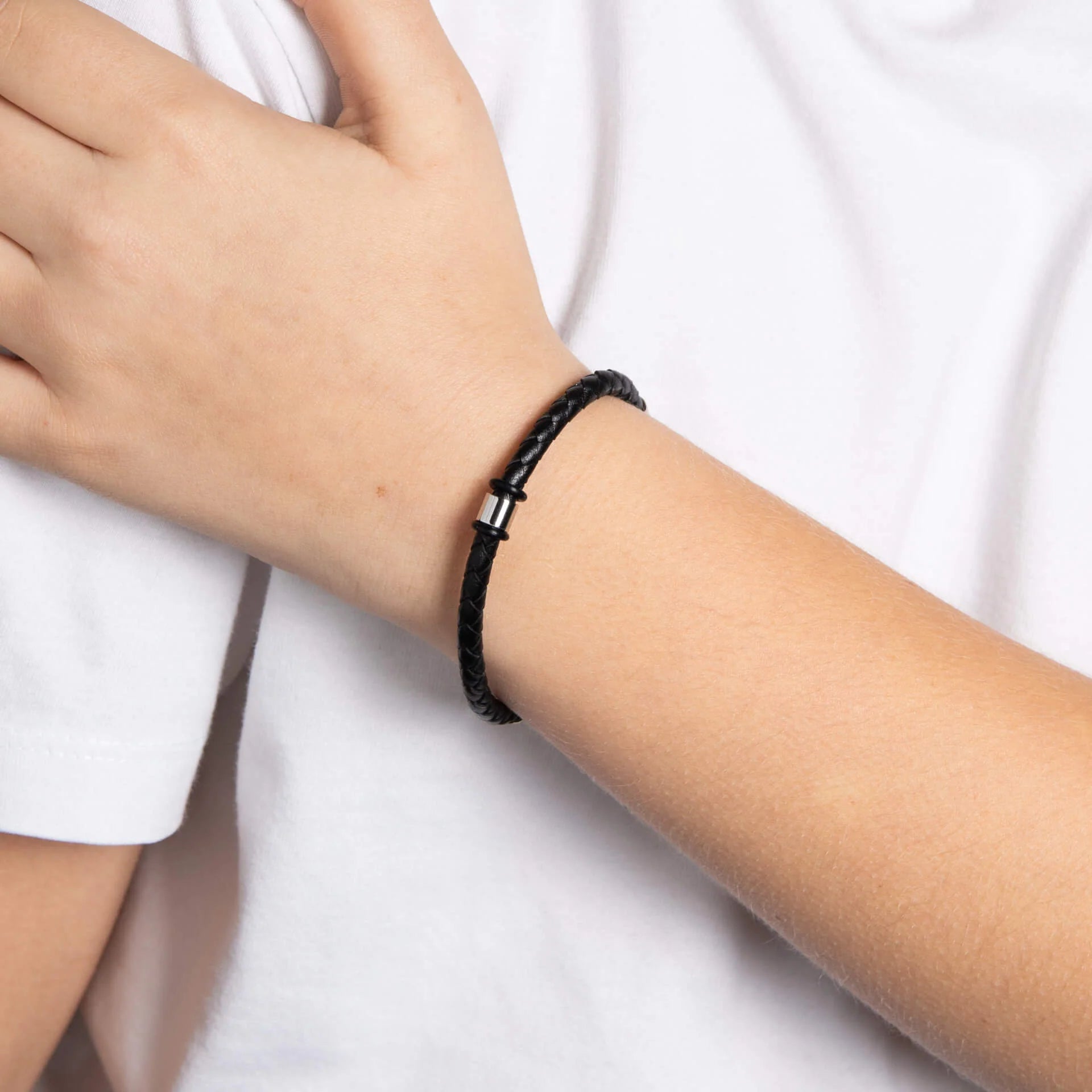 Fred Bennett Son Black Leather Bracelet
