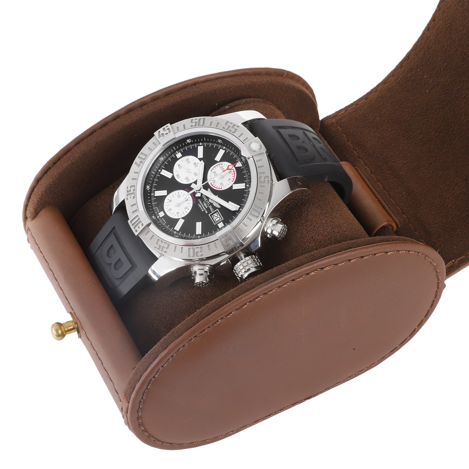 Breitling Super Avenger II Black Chronograph Automatic Pre Owned Watch