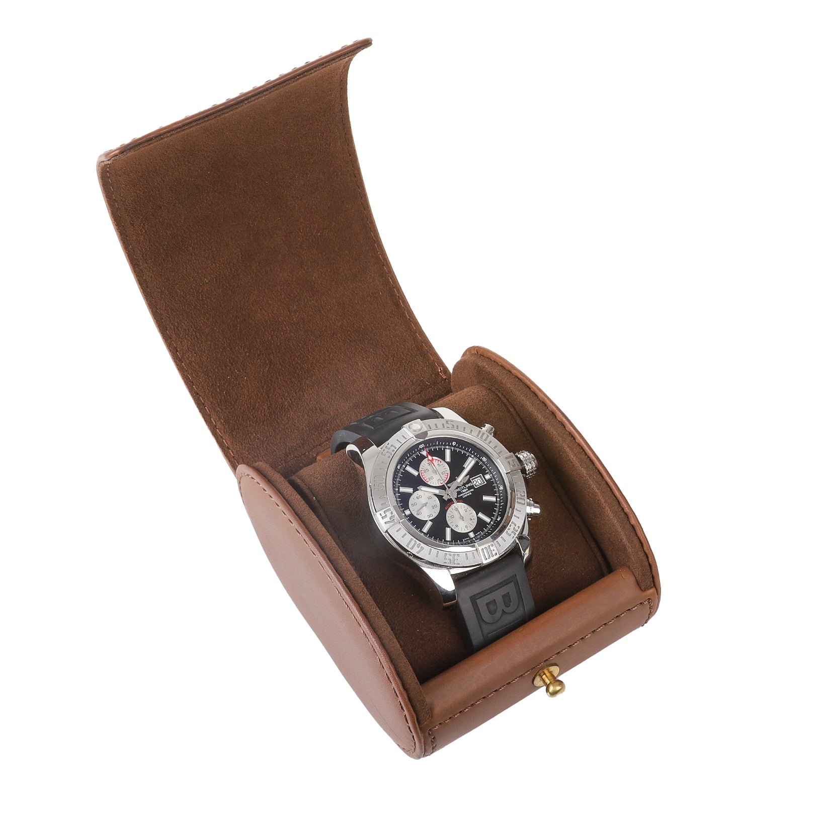 Breitling Super Avenger II Black Chronograph Automatic Pre Owned Watch