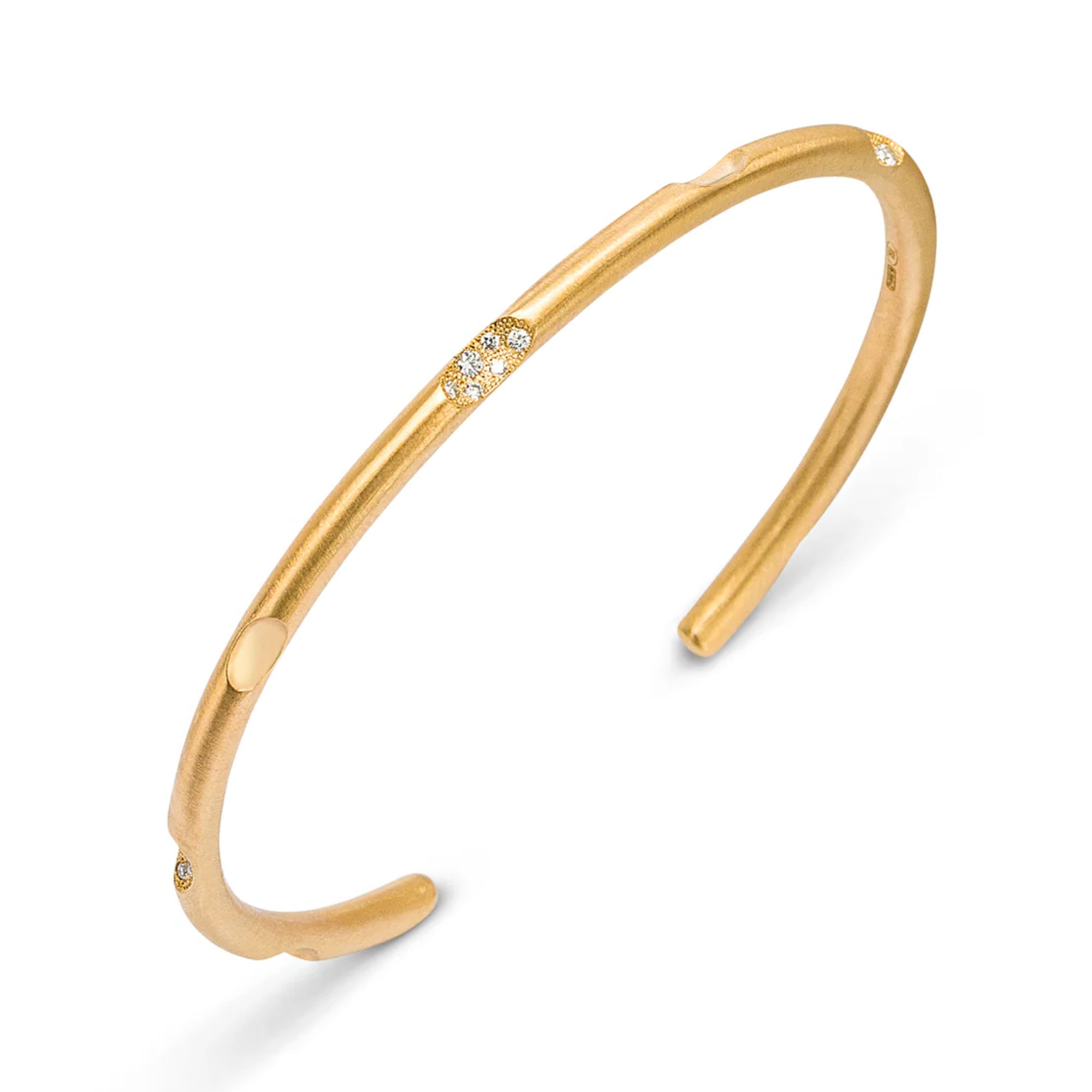 Eloise 18ct Gold Plated Sterling Silver Sahara Diamond Bangle