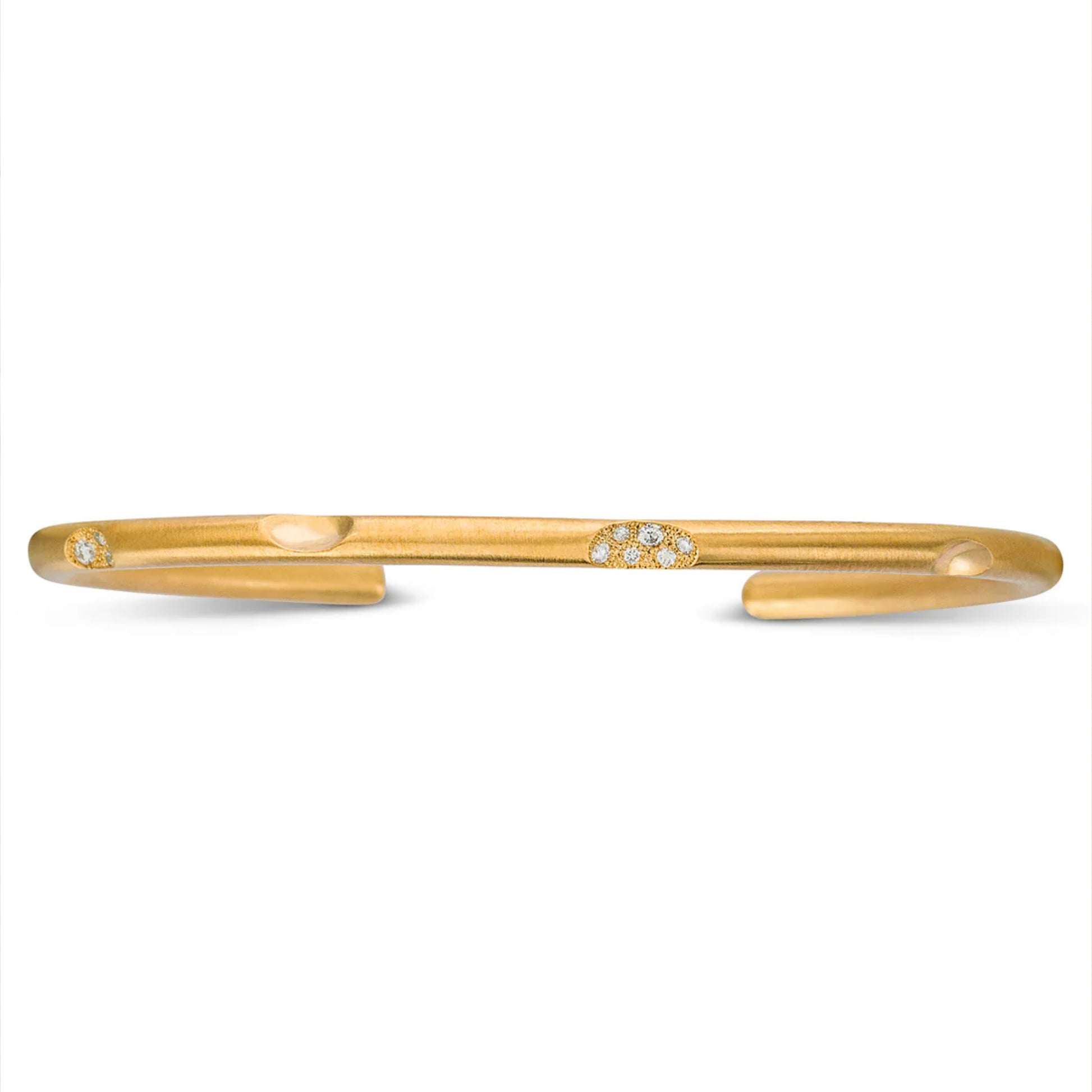 Eloise Gold Plated Sterling Silver Sahara Diamond Bangle