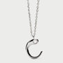 PDPAOLA sterling silver initial C necklace