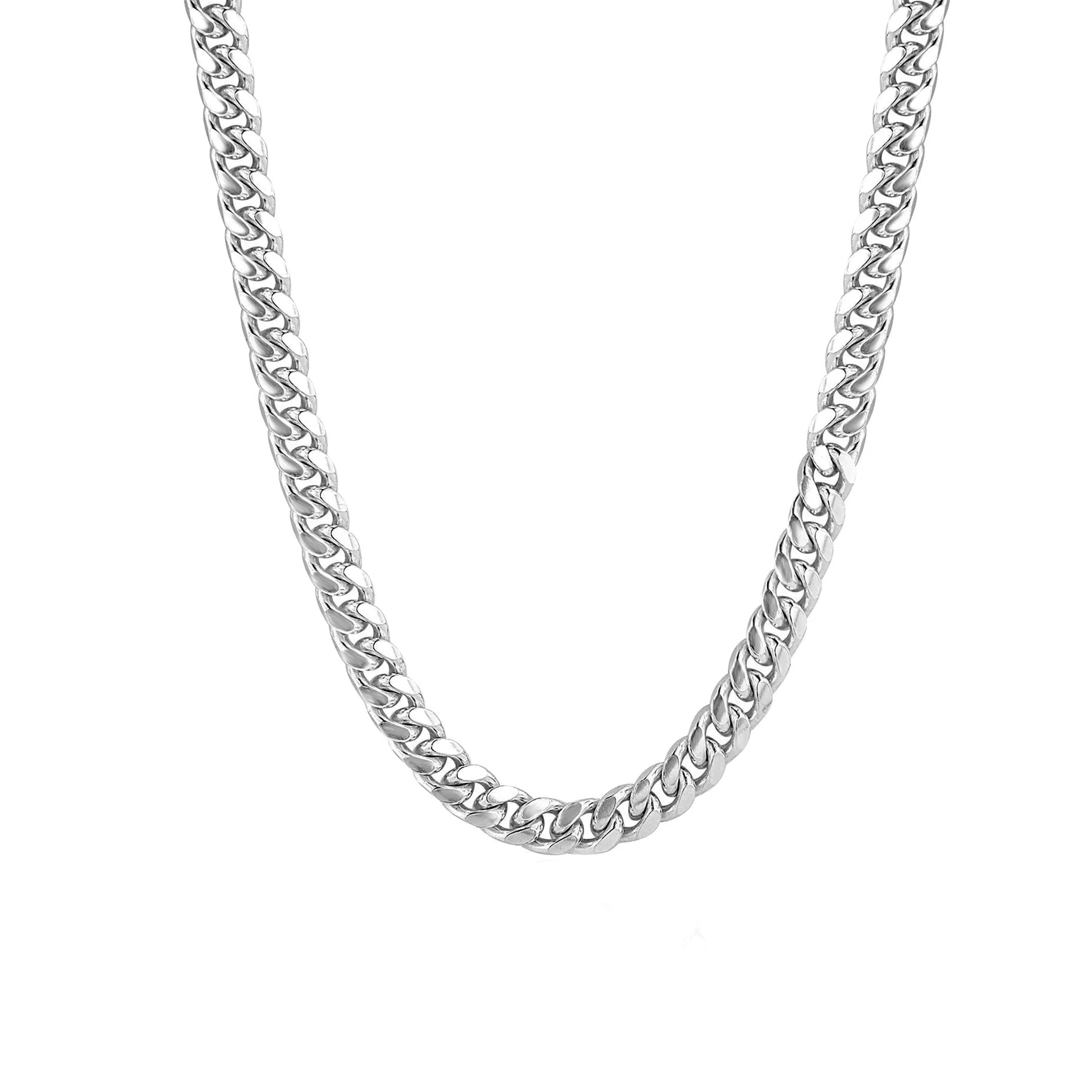 18" Sterling Silver Smooth Filed Curb Chain