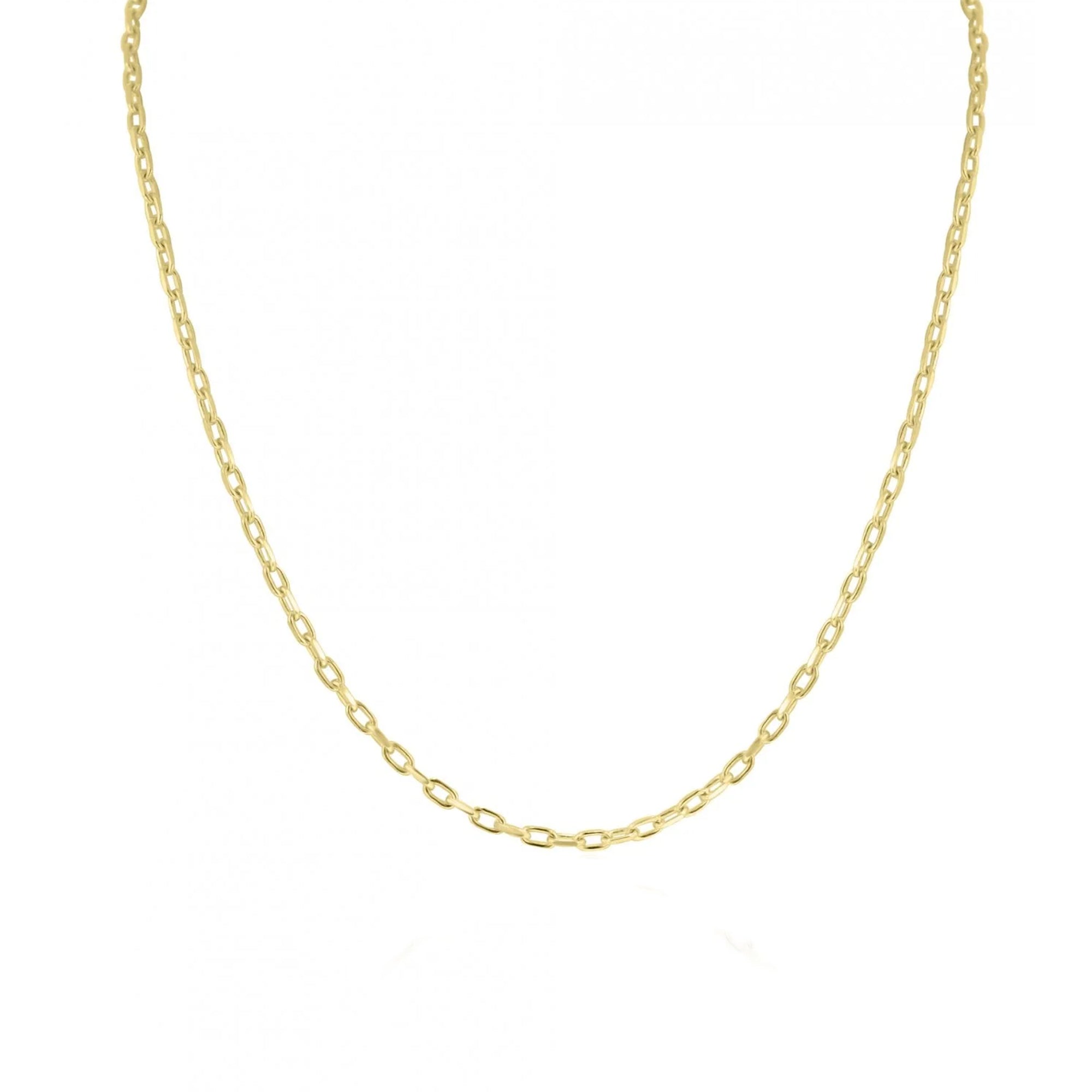 20" 9ct Yellow Gold Filed Trace Stacking Chain