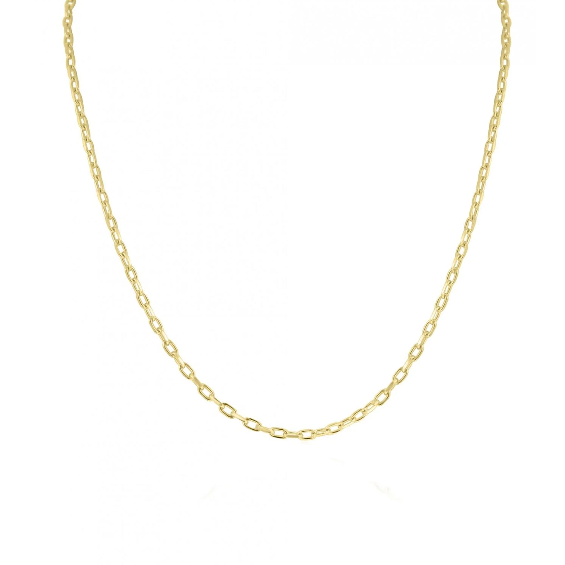 20" 9ct Yellow Gold Filed Trace Stacking Chain
