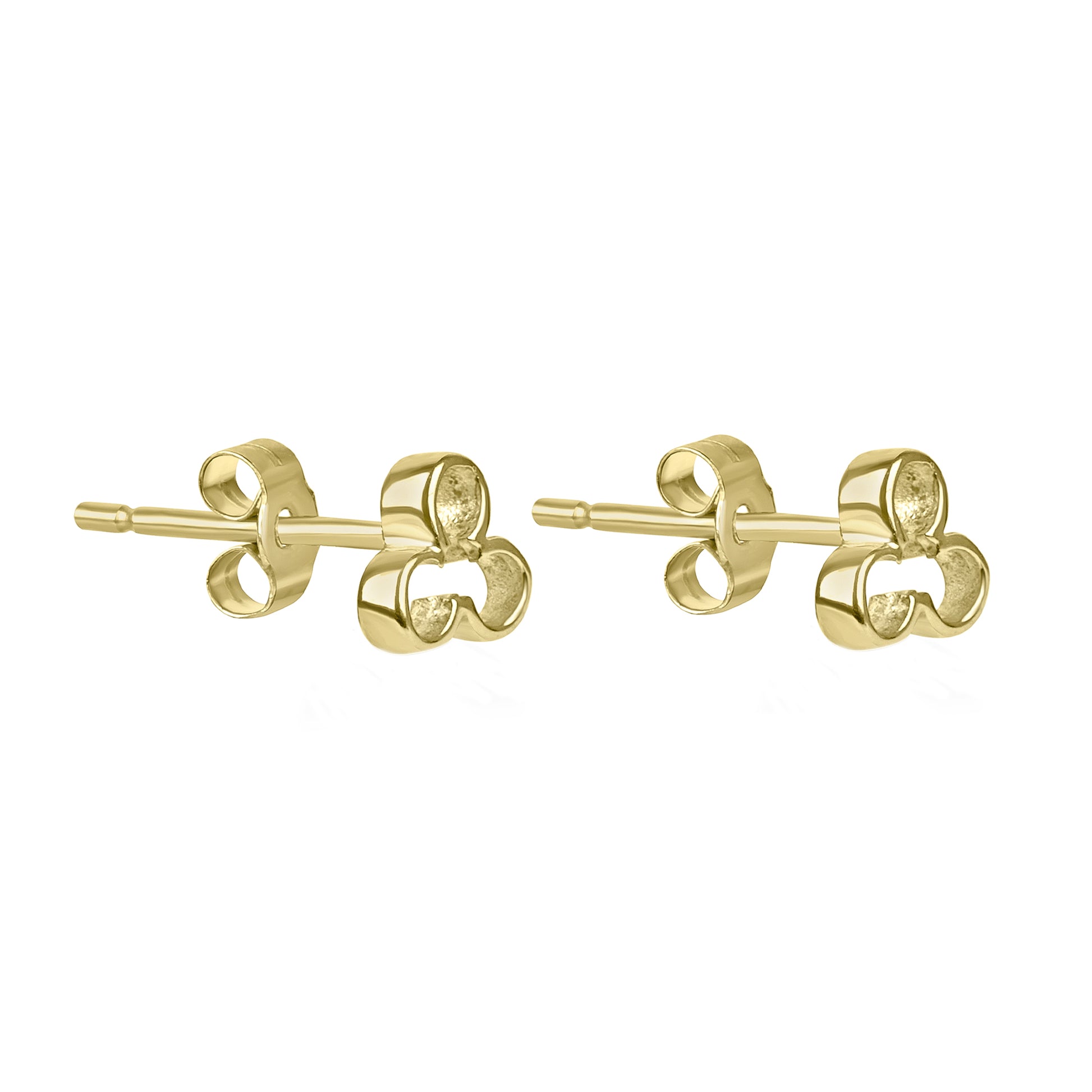 Clover Cut-out Stud Earrings in 9ct Yellow Gold