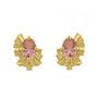'Collide' Oval Concave Cut Tourmaline Studs in 18ct Yellow Gold