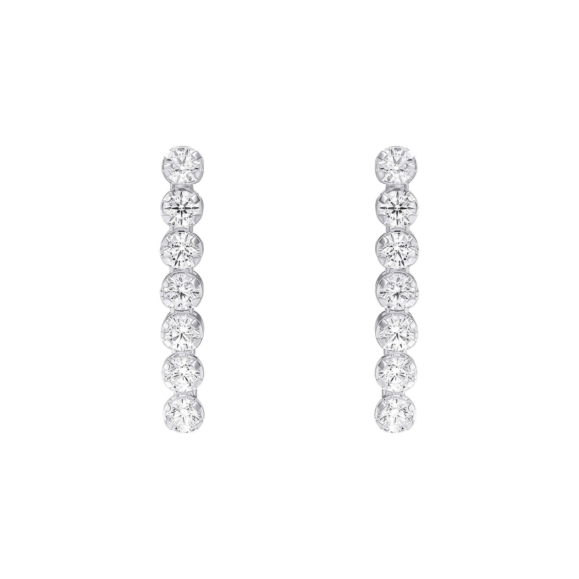 Cup Chain Cubic Zirconia Drop Earrings