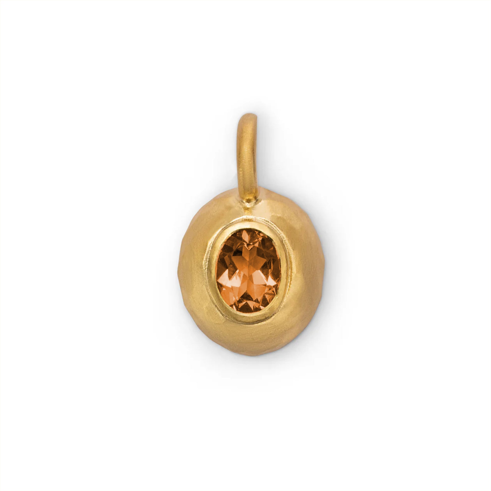 Eloise Gold Plated Sterling Silver Small Yellow Quartz Milestone Sasso Charm