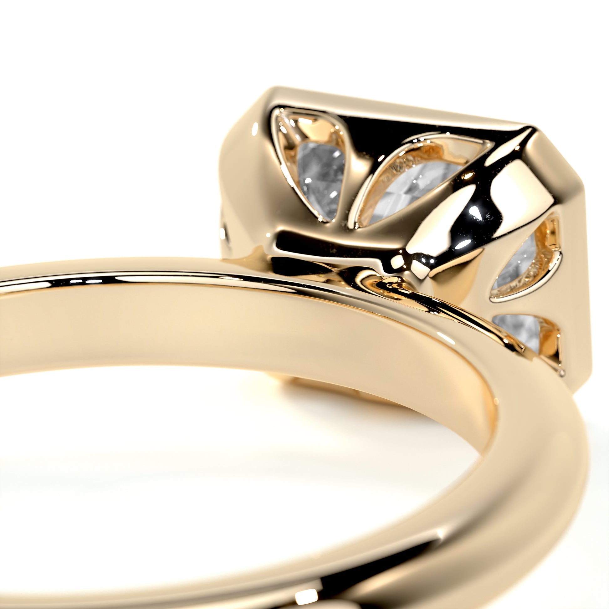 18ct Yellow Gold 1.30ct Emerald Lab Grown Diamond 'Victoria' Ring