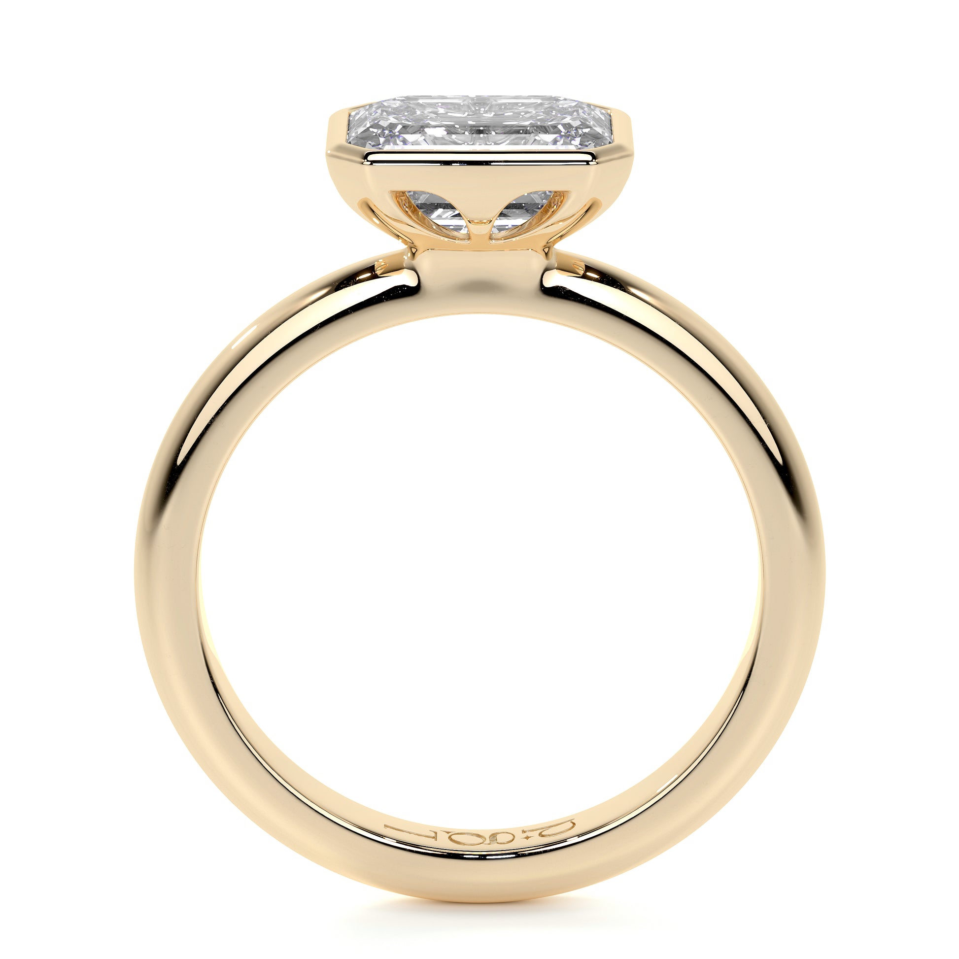 18ct Yellow Gold 1.30ct Emerald Lab Grown Diamond 'Victoria' Ring