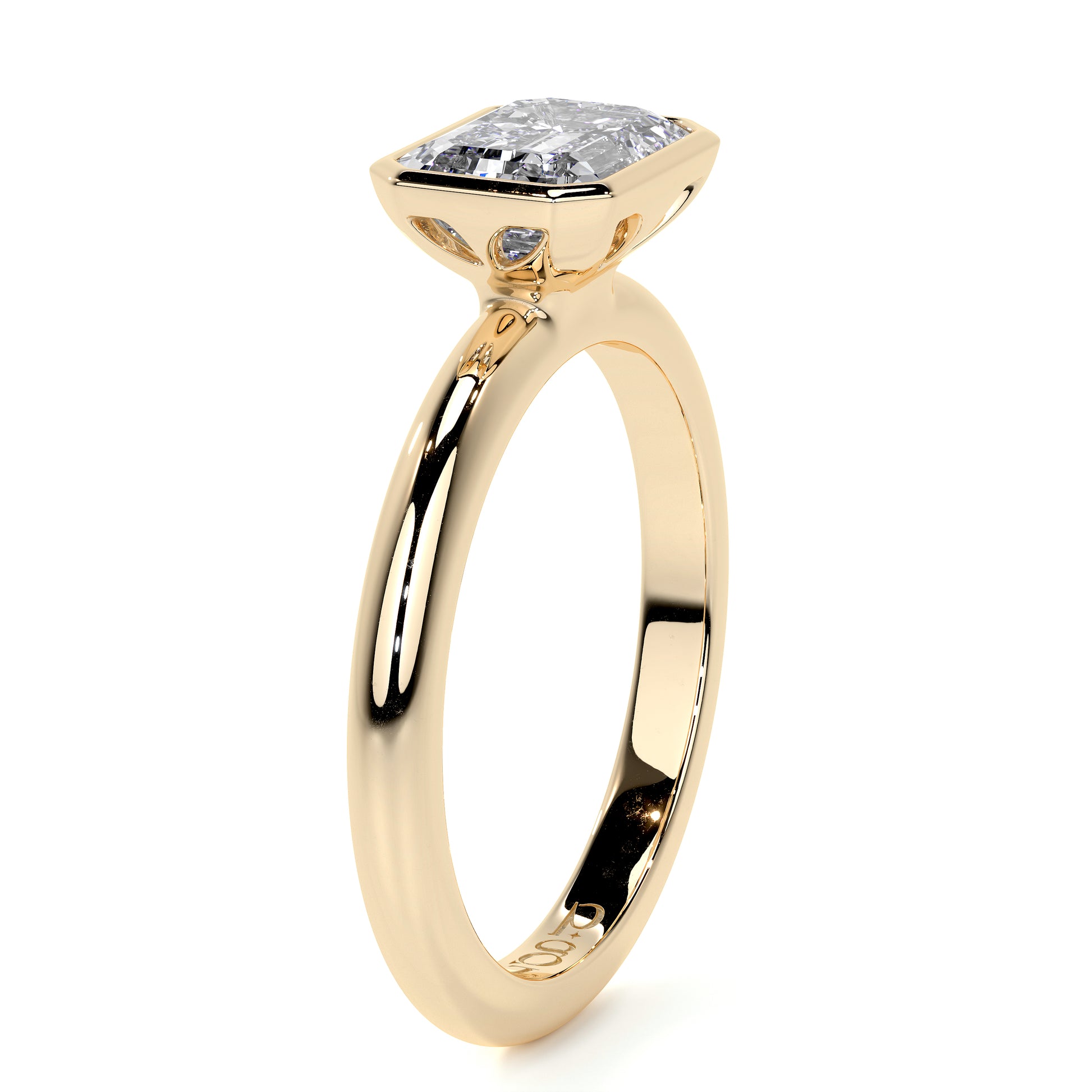 18ct Yellow Gold 1.30ct Emerald Lab Grown Diamond 'Victoria' Ring