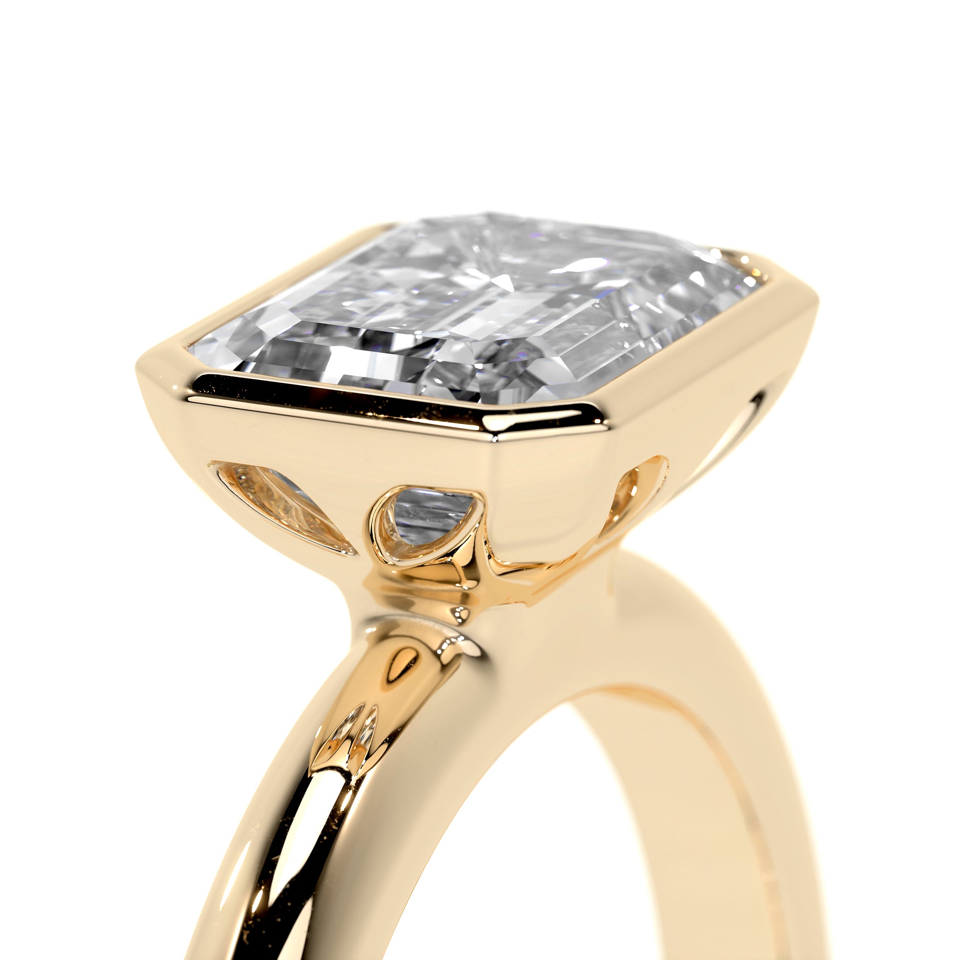 18ct Yellow Gold 1.30ct Emerald Lab Grown Diamond 'Victoria' Ring