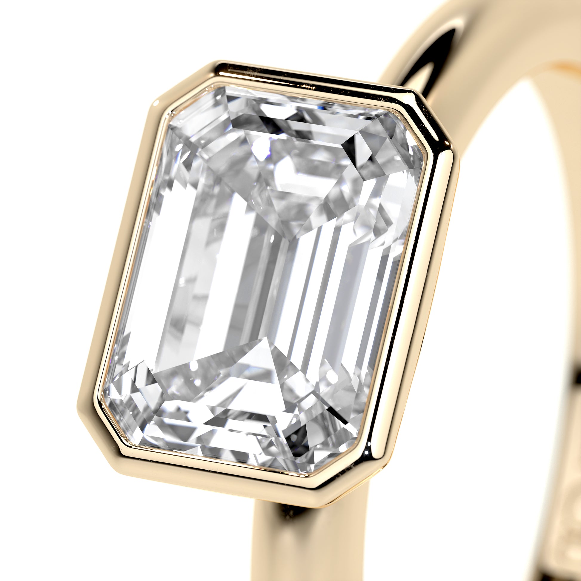 18ct Yellow Gold 1.30ct Emerald Lab Grown Diamond 'Victoria' Ring