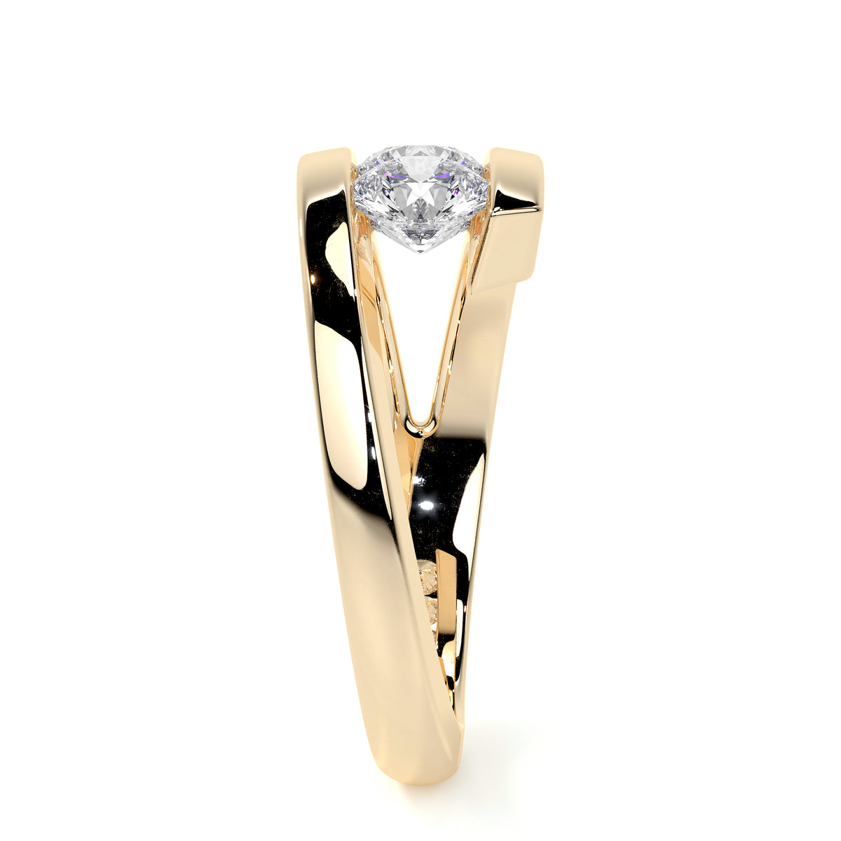 18ct Yellow Gold 'Ivy' Three Stone Lab Grown Diamond Ring