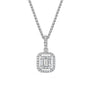 Deco Inspired 0.42ct Diamond Total Pendant on 18" Spiga Chain