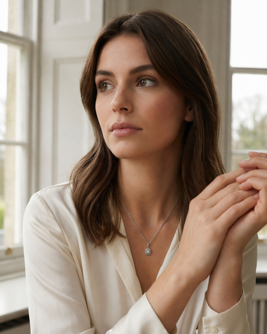 Deco Inspired 0.42ct Diamond Necklace