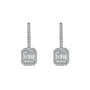 Deco Inspired Diamond Cluster Drop Earrings