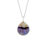 Derbyshire Blue John Silver Teardrop Necklace