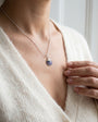 Derbyshire Blue John Silver Teardrop Necklace