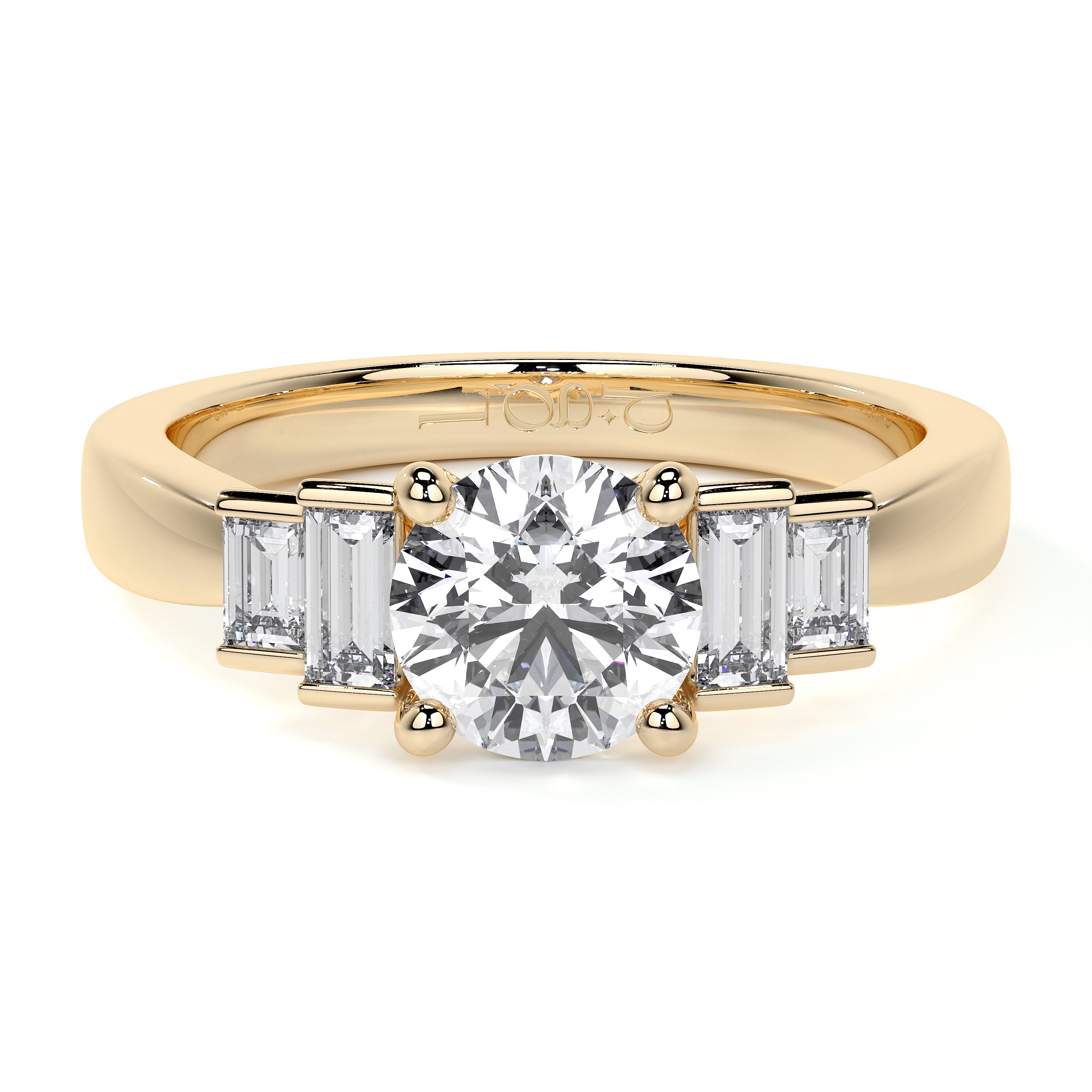 18ct Yellow Gold 1.50ct Round Lab Grown Diamond 'Rebecca' Ring