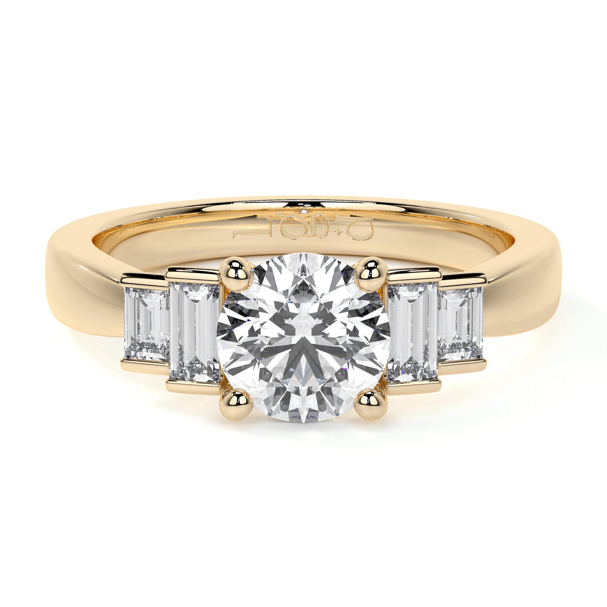 18ct Yellow Gold 1.50ct Round Lab Grown Diamond 'Rebecca' Ring