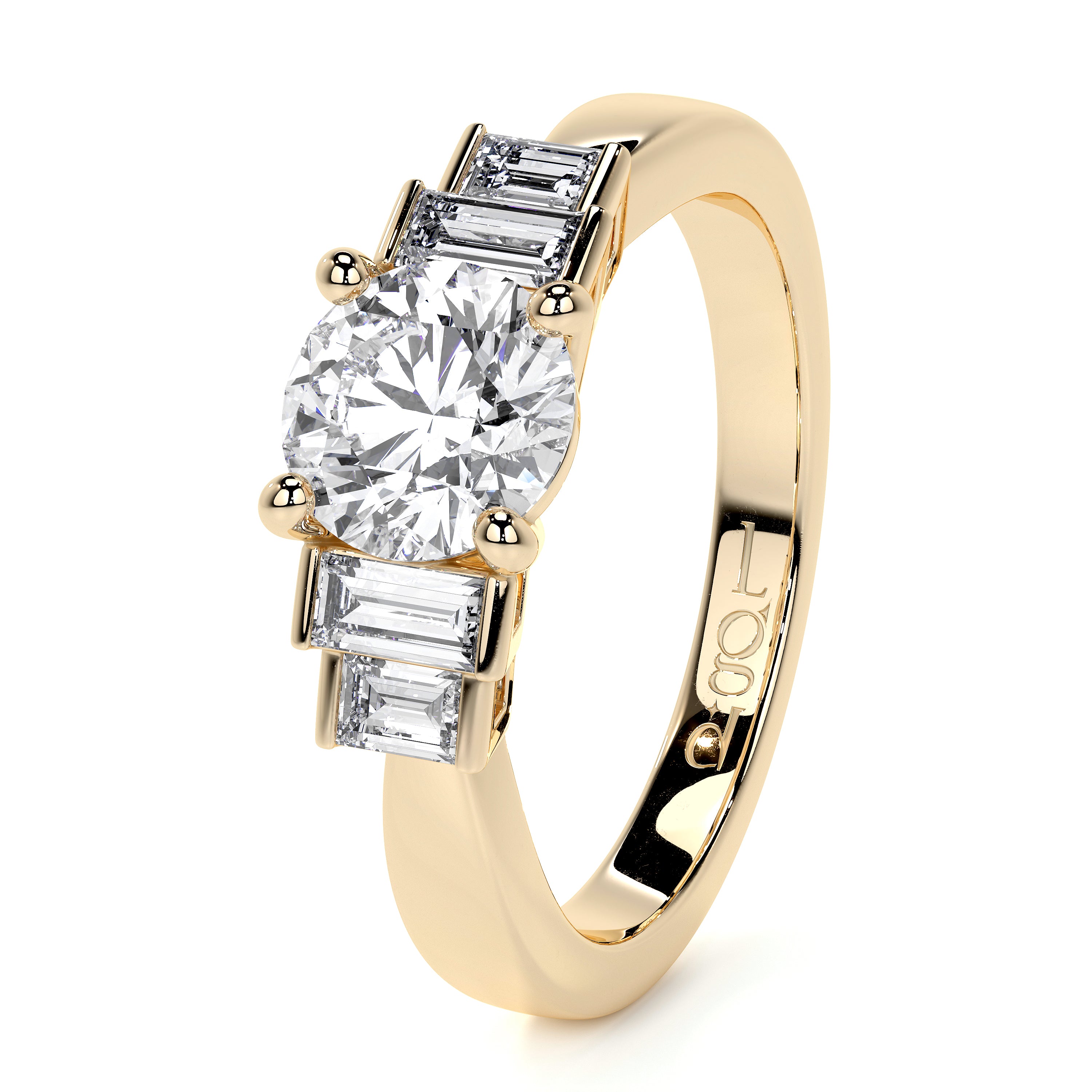 18ct Yellow Gold 1.50ct Round Lab Grown Diamond 'Rebecca' Ring