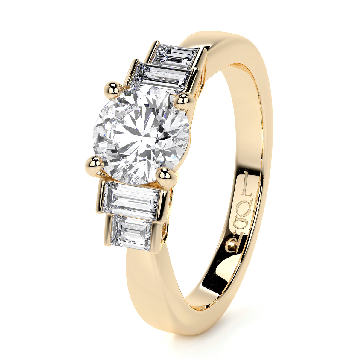 18ct Yellow Gold 1.50ct Round Lab Grown Diamond 'Rebecca' Ring