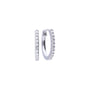 Diamonfire Claw Set Zirconia Hoop Earrings