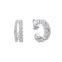 Diamonfire Double Row 3/4 Hoop Earrings