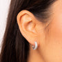 Diamonfire Double Row 3/4 Hoop Earrings