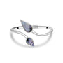 Double Blue John Silver Crossover Bangle