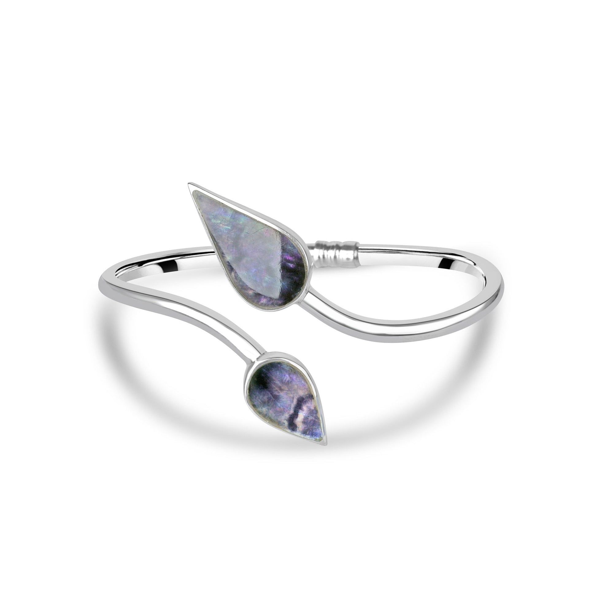 Double Blue John Silver Crossover Bangle