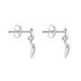 Double Satin Concave Pebble Drop Earrings With Polished Edges