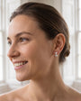 Double Satin Concave Pebble Drop Earrings With Polished Edges