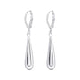 Elongated Teardrop French Hook Earrings