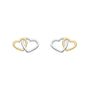 Fiorelli Interlocking Double Heart Stud Earrings