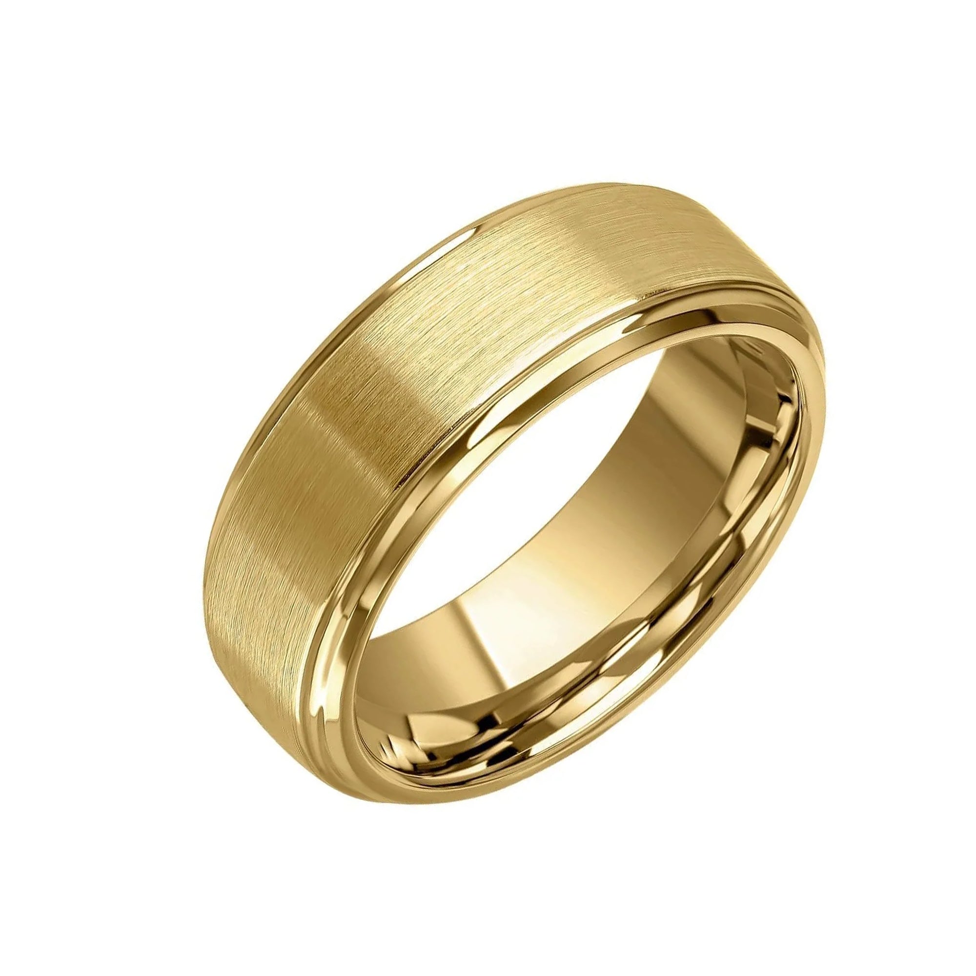 Fred Bennett Brushed Gold Plated Tungsten Ring
