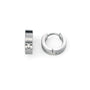 Fred Bennett Brushed Stainless Steel Huggie Hoop Earrings