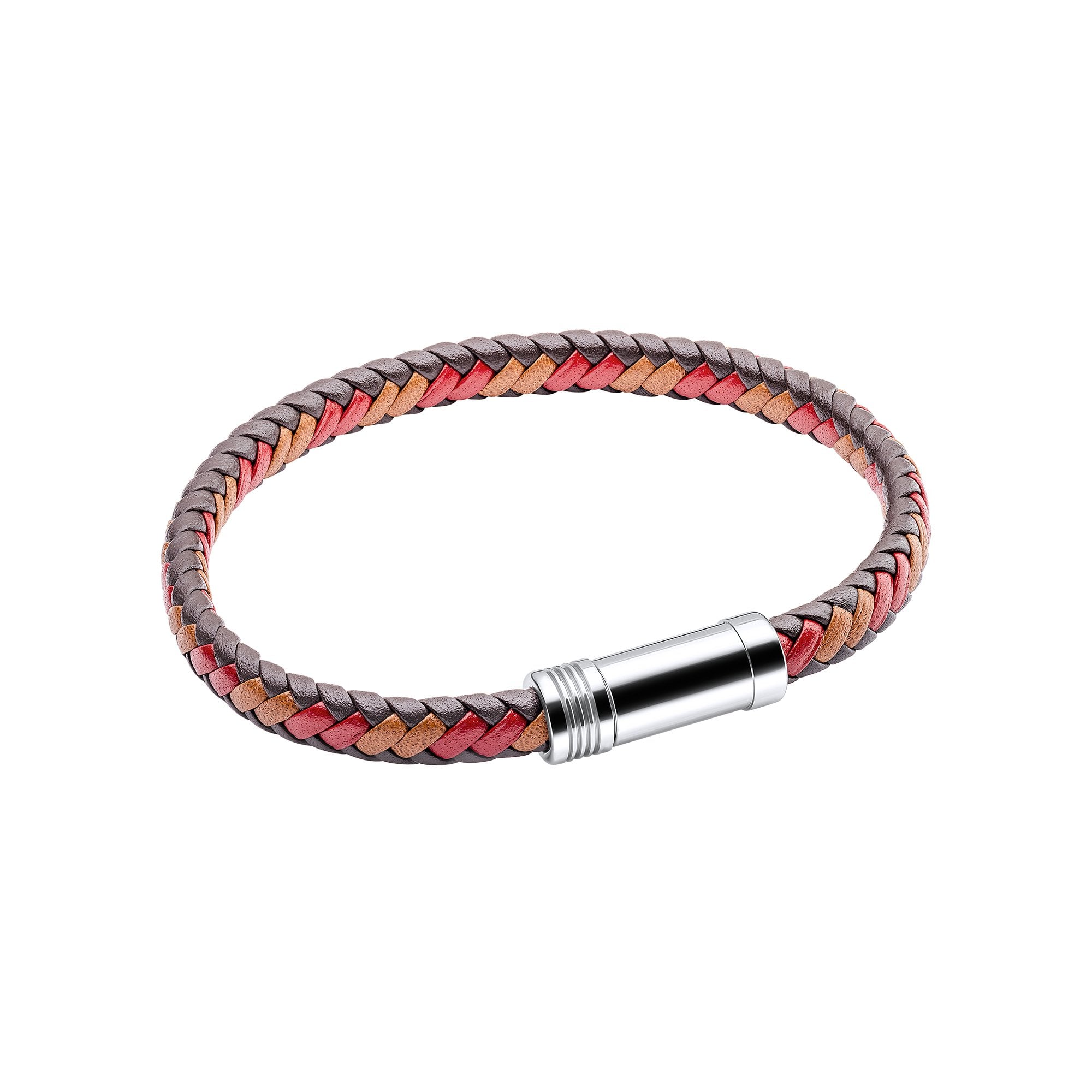 Fred Bennett Multi-Tone Woven Leather Bracelet