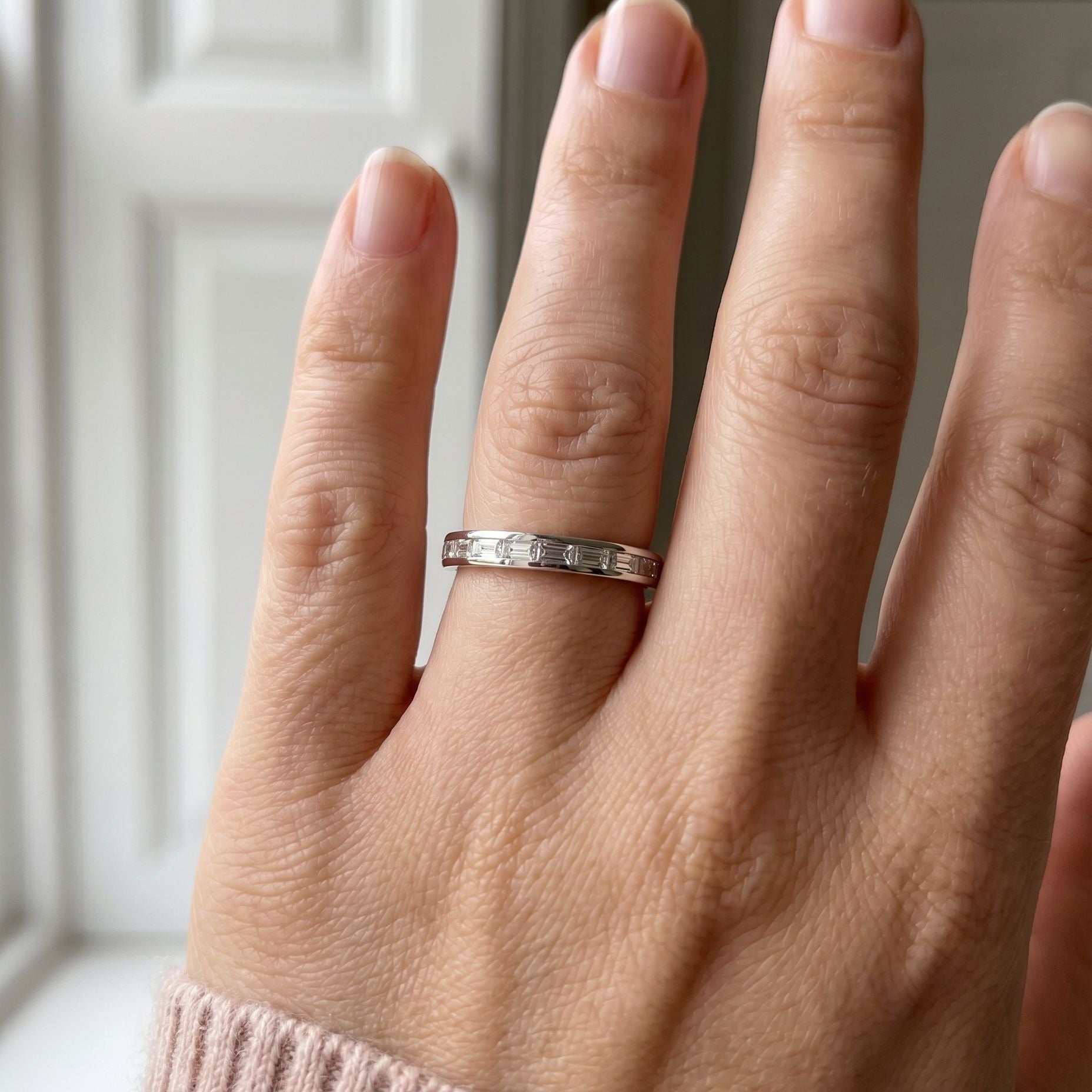 Full Set Baguette Diamond Eternity Ring