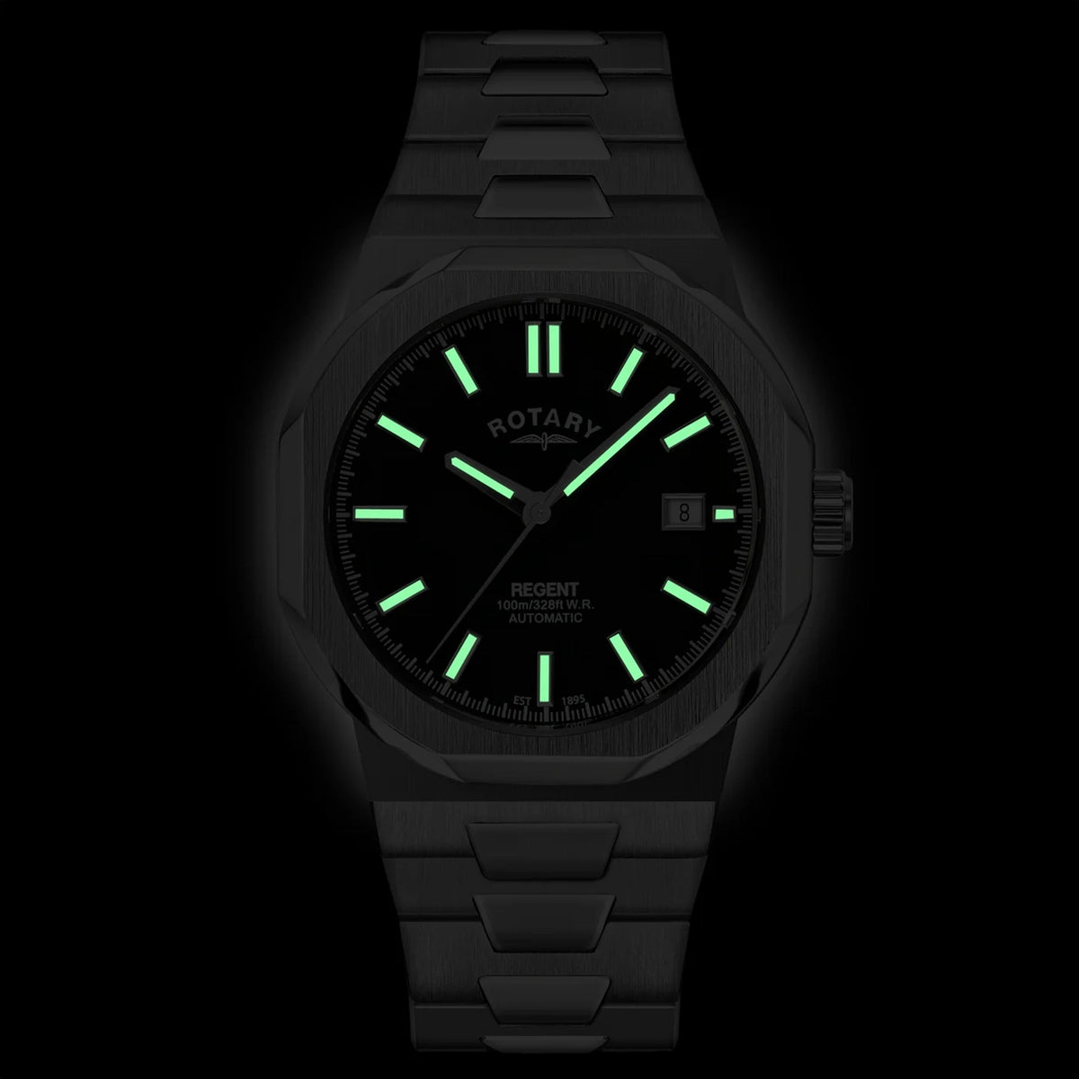 Rotary Regent Automatic Watch With Dark Green Dial