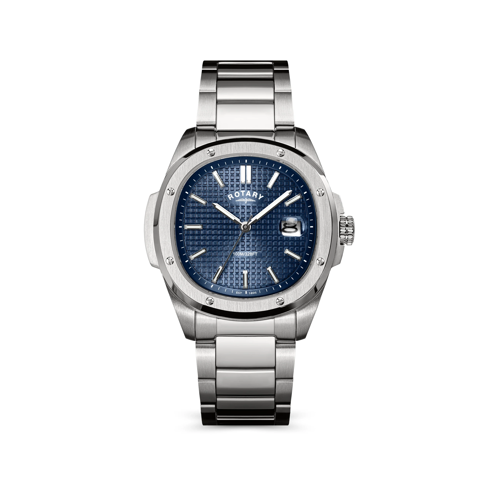 Rotary Apex100 Watch With Blue Dial