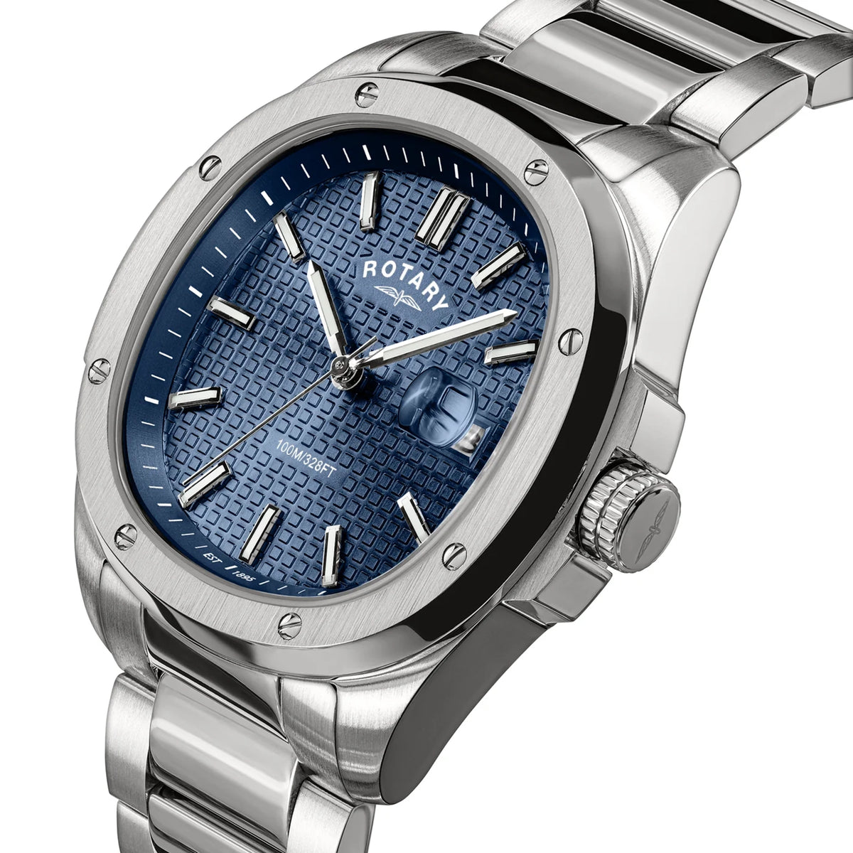 Rotary Apex100 Watch With Blue Dial
