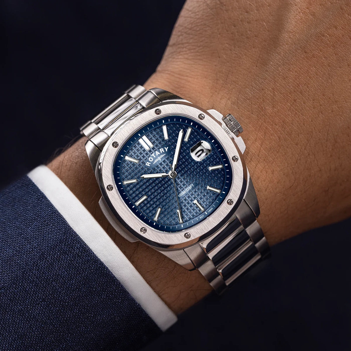 Rotary Apex100 Watch With Blue Dial