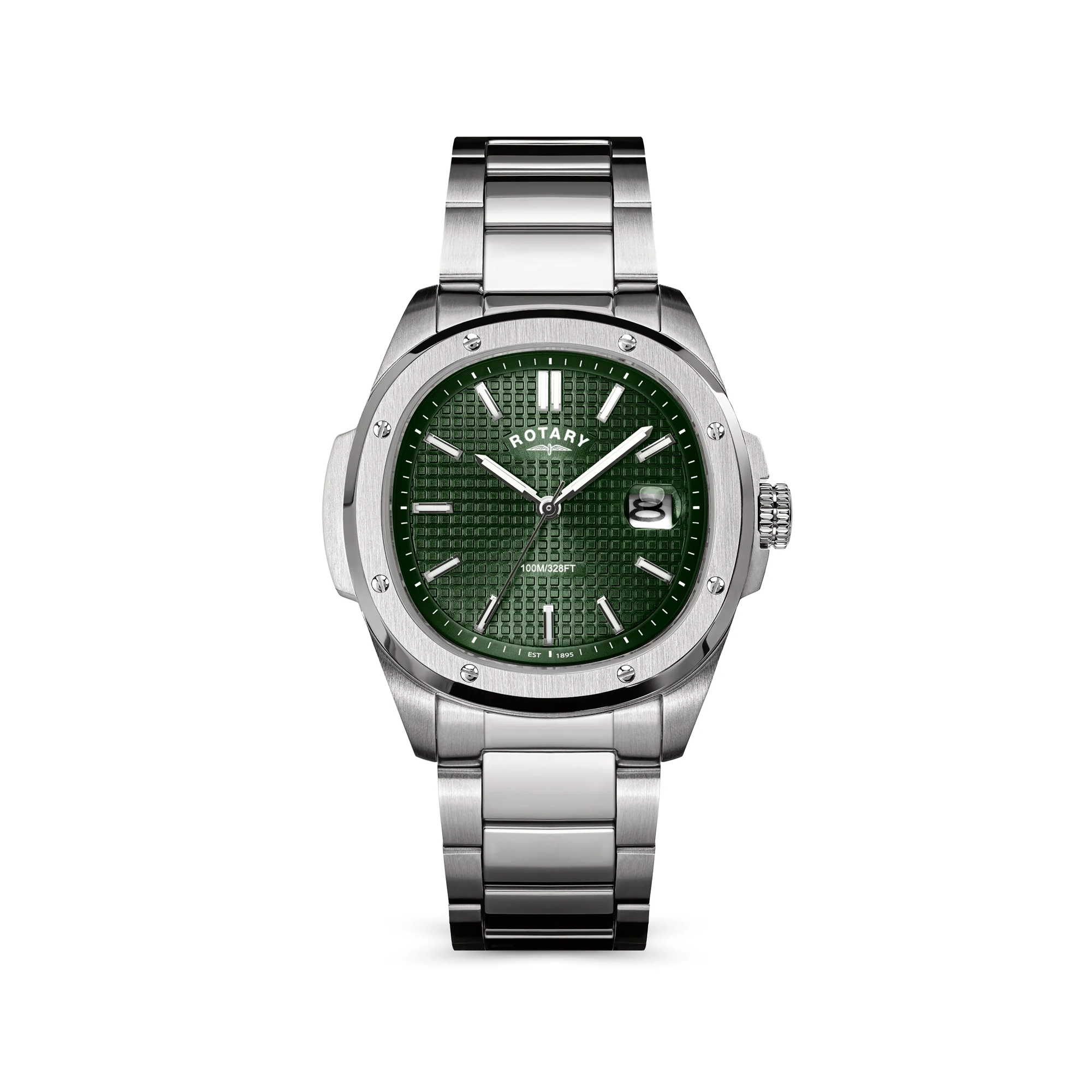 Rotary Apex100 Watch With Green Dial