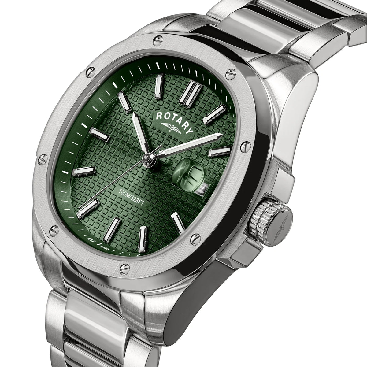 Rotary Apex100 Watch With Green Dial